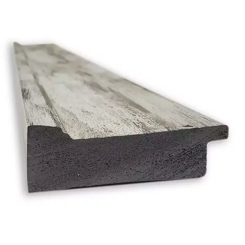 Specchio da parete con cornice metallica screpolata argento, rettangolare moderno bisellato, nessun assemblaggio richiesto