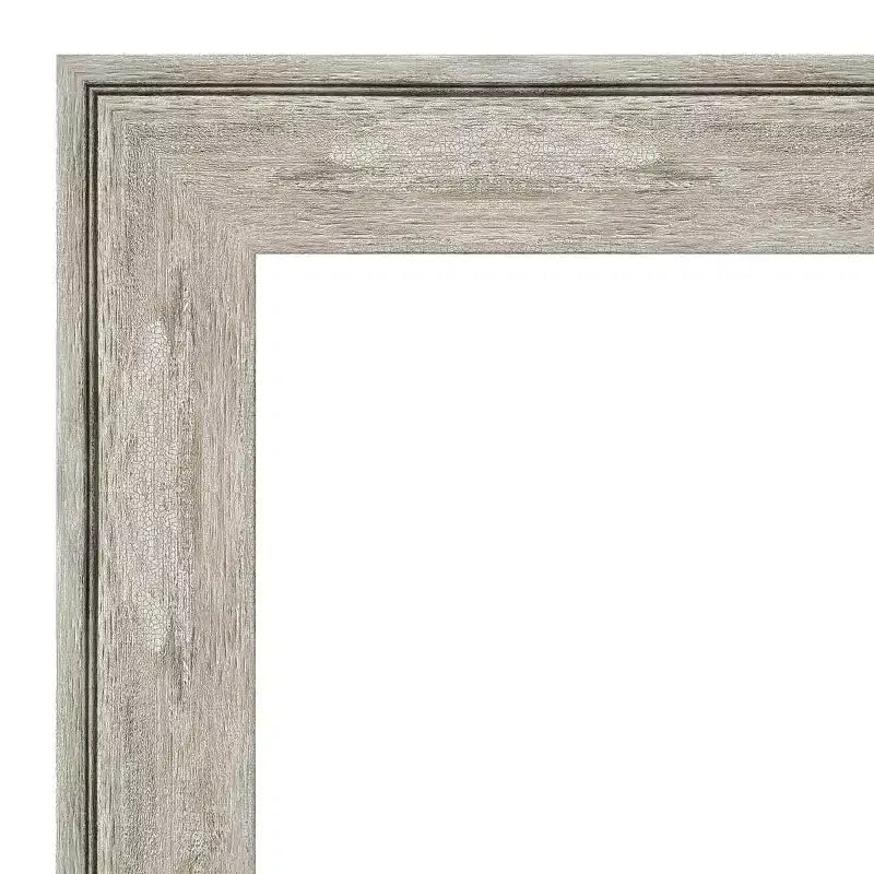 Specchio da parete con cornice metallica screpolata argento, rettangolare moderno bisellato, nessun assemblaggio richiesto