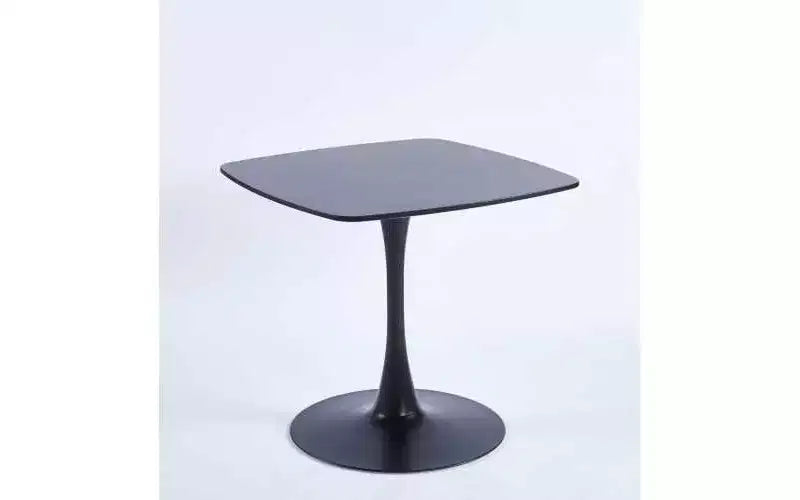 Tavolo da Pranzo Quadrato con Piedistallo, Stile Moderno da Caffetteria per Spazi Compatti