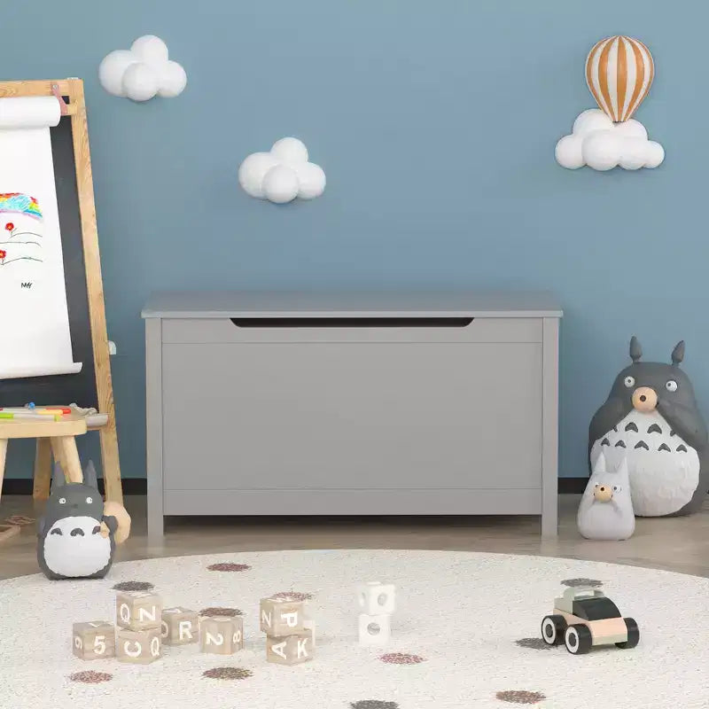 Contenitore porta giocattoli per bambini, Armadietto multiuso con coperchio con cerniera di sicurezza per bambini dai 2 anni in su, Montaggio rapido