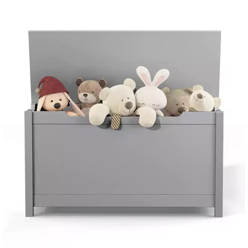 Contenitore porta giocattoli per bambini, Armadietto multiuso con coperchio con cerniera di sicurezza per bambini dai 2 anni in su, Montaggio rapido