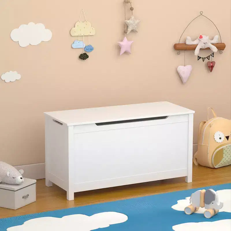 Contenitore porta giocattoli per bambini, Armadietto multiuso con coperchio con cerniera di sicurezza per bambini dai 2 anni in su, Montaggio rapido