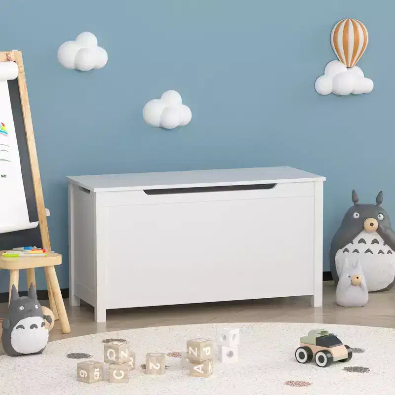 Contenitore porta giocattoli per bambini, Armadietto multiuso con coperchio con cerniera di sicurezza per bambini dai 2 anni in su, Montaggio rapido