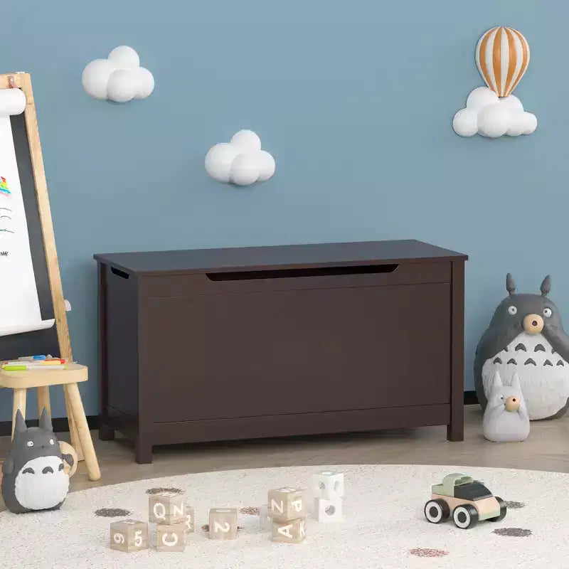 Contenitore porta giocattoli per bambini, Armadietto multiuso con coperchio con cerniera di sicurezza per bambini dai 2 anni in su, Montaggio rapido