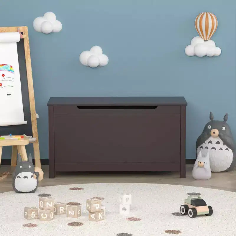 Contenitore porta giocattoli per bambini, Armadietto multiuso con coperchio con cerniera di sicurezza per bambini dai 2 anni in su, Montaggio rapido