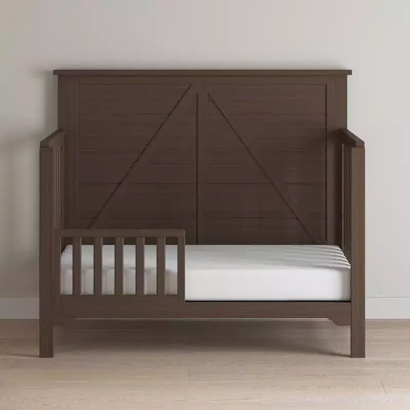 Culla convertibile 4 in 1, si trasforma in divanetto, lettino per bambini e letto a una piazza e mezza, 3 posizioni del materasso, finitura sicura per i bambini
