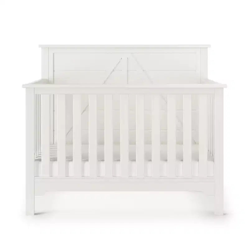 Culla convertibile 4 in 1, si trasforma in divanetto, lettino per bambini e letto a una piazza e mezza, 3 posizioni del materasso, finitura sicura per i bambini