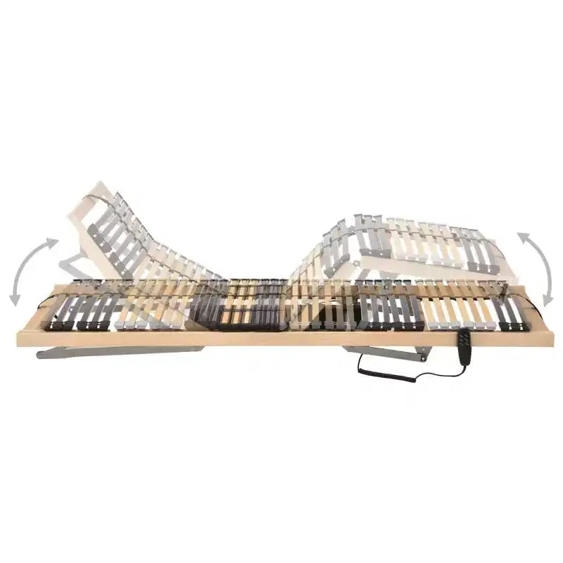 Rete a doghe elettrica regolabile, in legno di faggio, telecomando, nessun box spring necessario
