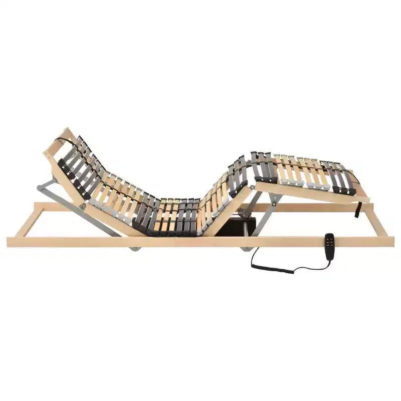 Rete a doghe elettrica regolabile, in legno di faggio, telecomando, nessun box spring necessario