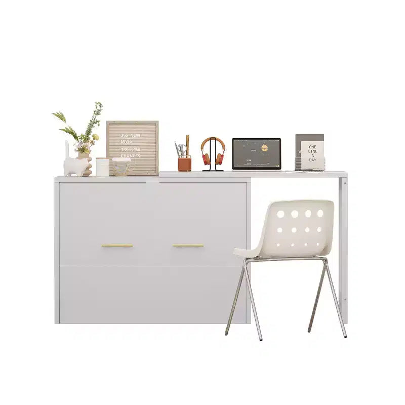 Letto a scomparsa Twin Size con scrivania regolabile e cuscino pieghevole