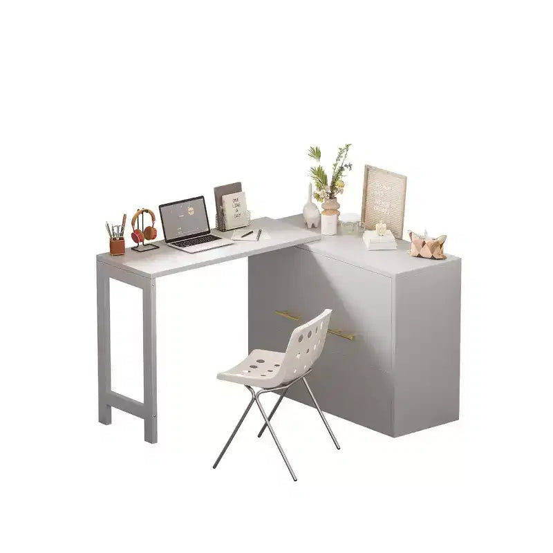 Letto a scomparsa Twin Size con scrivania regolabile e cuscino pieghevole
