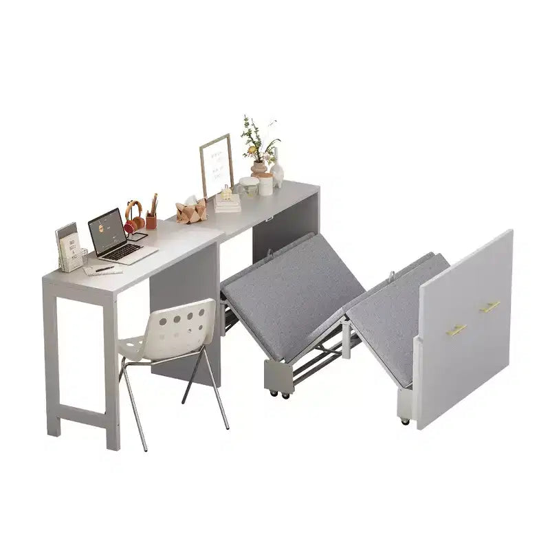 Letto a scomparsa Twin Size con scrivania regolabile e cuscino pieghevole