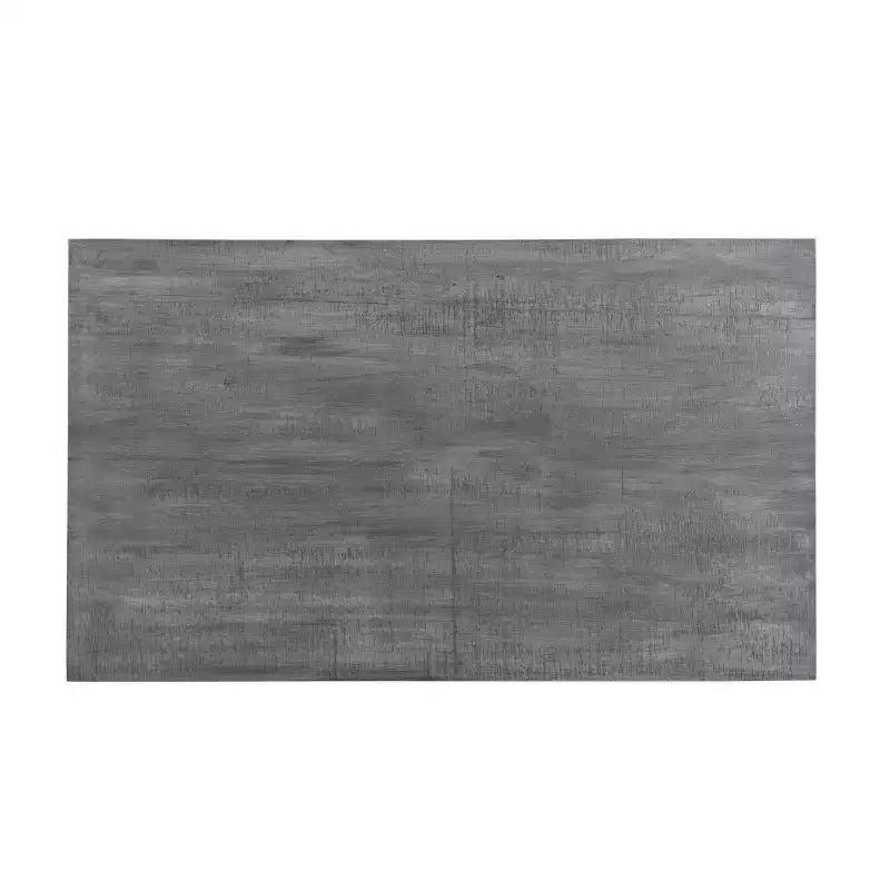 Tavolo da pranzo in legno di mango, finitura industriale oro/grigio, 4 posti