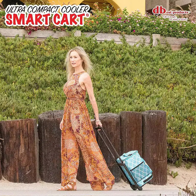 Carrello termico ultra compatto e isolato, pieghevole, su ruote, capacità di 36 lattine per portellone, barbecue, spiaggia
