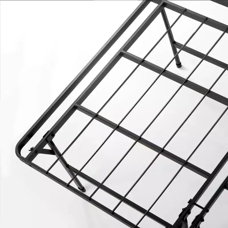 Base letto a piattaforma Premium Steel, Nera, Supporto centrale rinforzato, Nessuna rete a molle richiesta