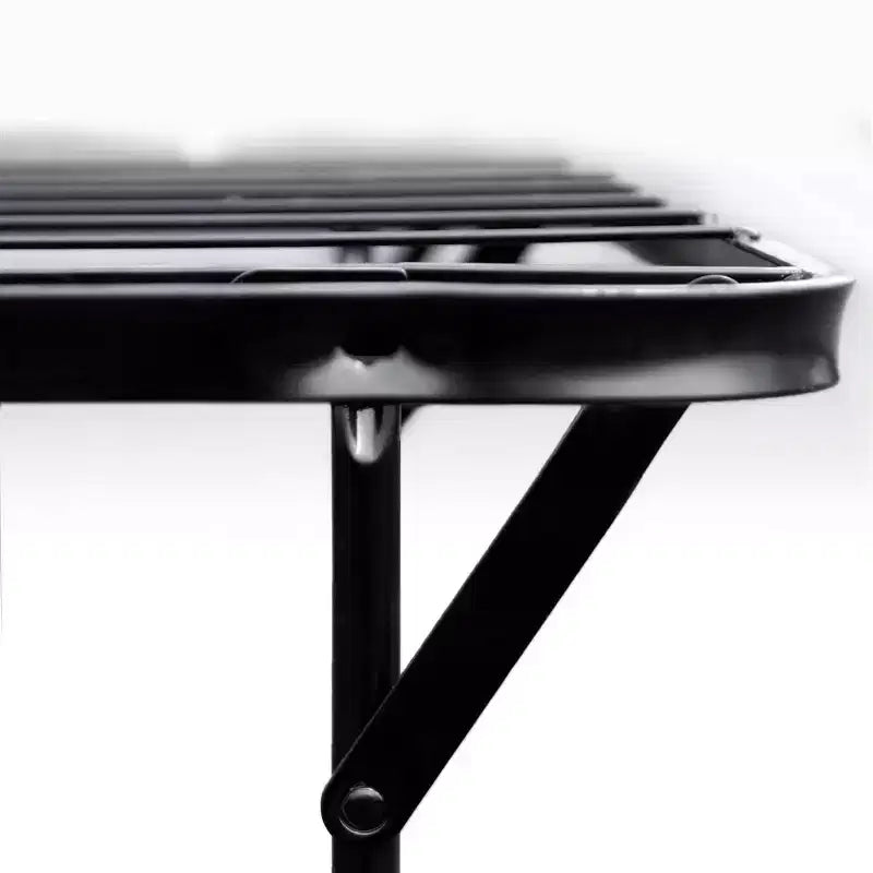 Base letto a piattaforma Premium Steel, Nera, Supporto centrale rinforzato, Nessuna rete a molle richiesta