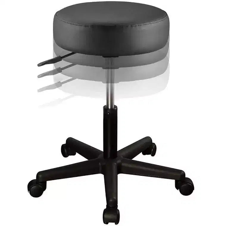 Sgabello Girevole Idraulico Pneumatico, Altezza Regolabile, Sedile Imbottito da 38 cm