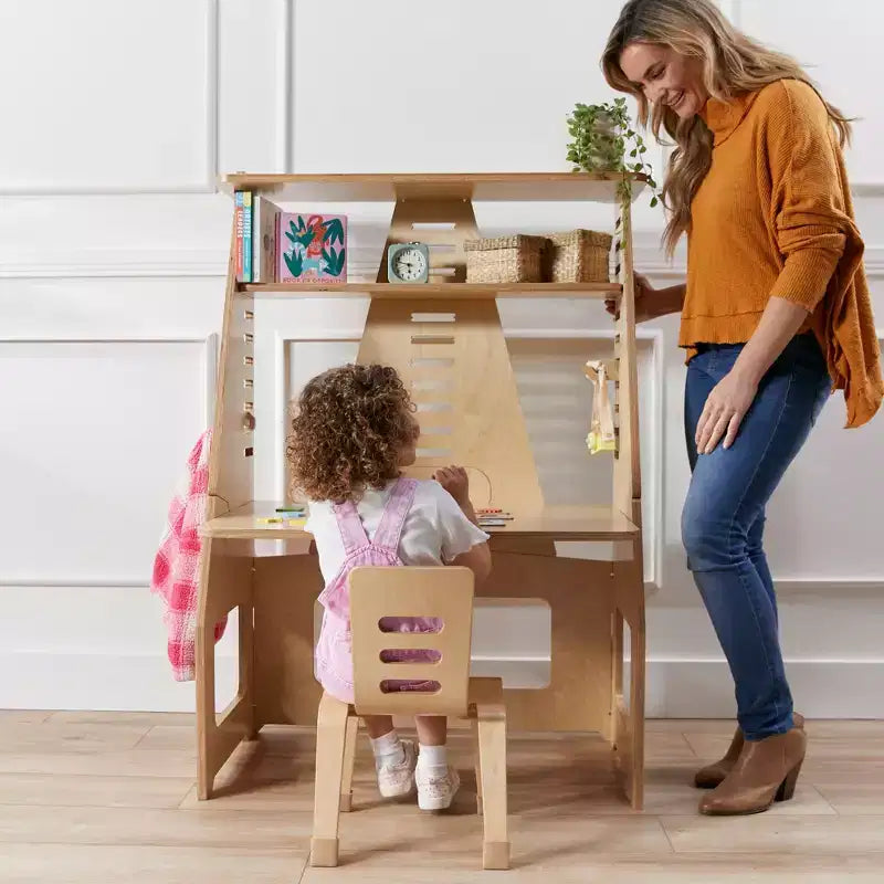 Sedia impilabile in legno curvato, altezza seduta 25 cm, mobili Montessori, confezione da 2