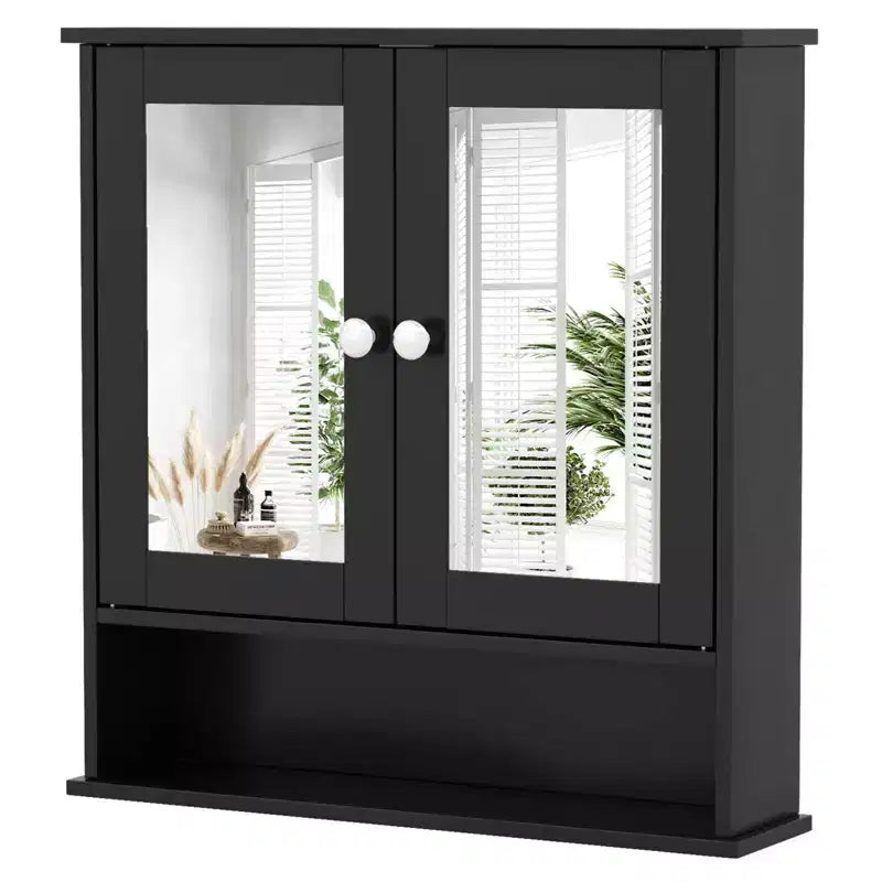 Specchiera da Parete | Armadietto da Bagno con Specchio, Bianco/Grigio/Marrone/Nero