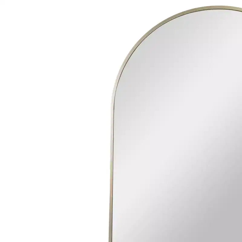 Specchio da parete ad arco moderno con cornice dorata