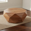 Diamond Shape Acacia Wood Coffee Table