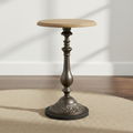 Round Pedestal End Table